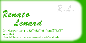 renato lenard business card